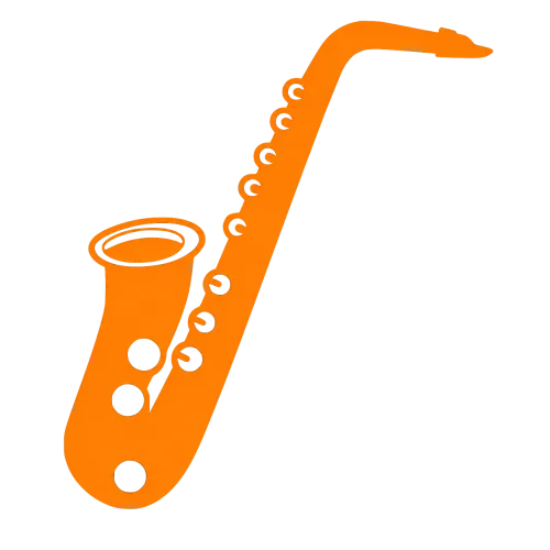 Saxofón decorativo de Dedos Jazz