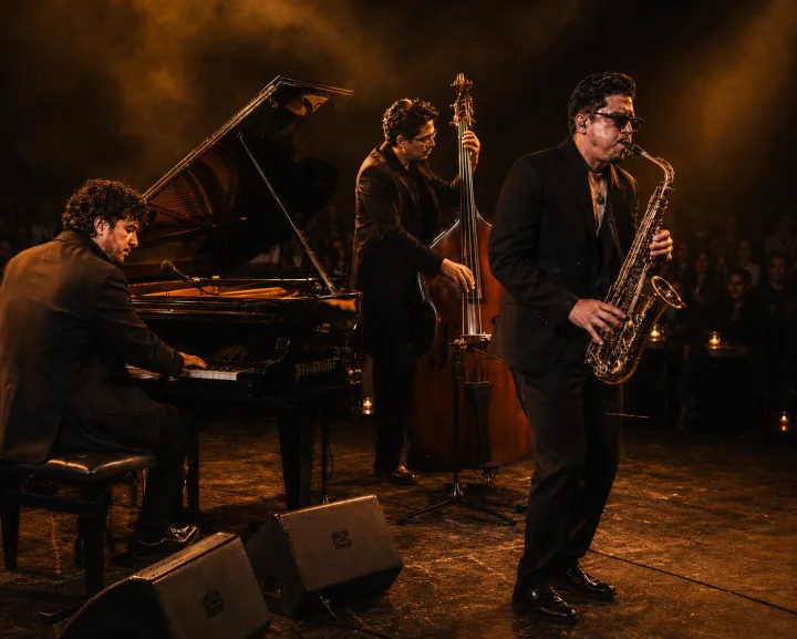 Trío de piano bajo y saxofón para bodas